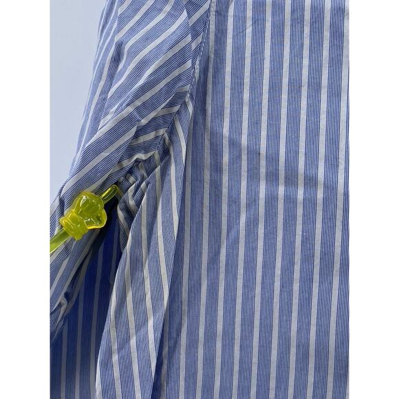 MADEWELL Women's Blue-White Striped Button-Up Boyfriend Tunic Top SZ M - Picture 5 of 12